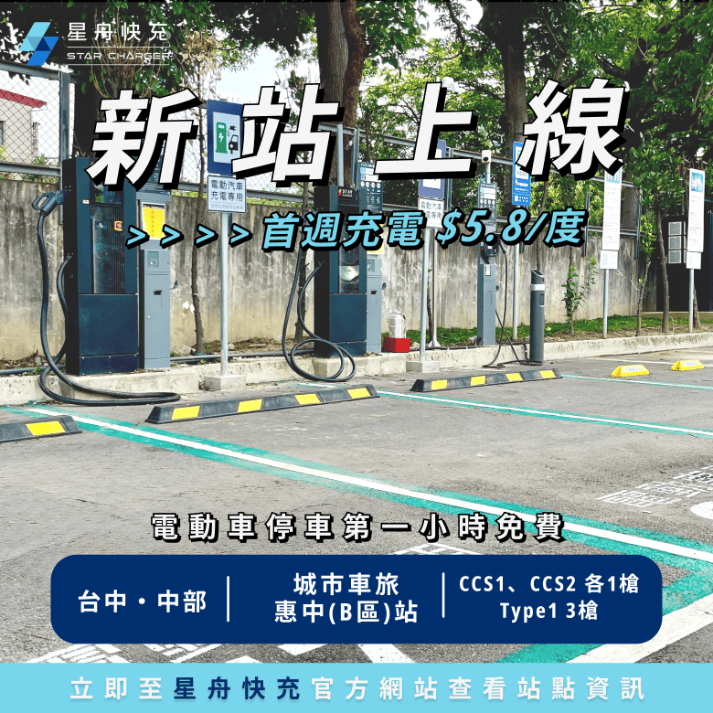 新站上線 城市車旅惠中(b區)站